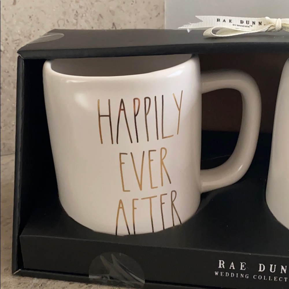 Rae Dunn wedding ceramic mugs. - Picture 2 of 6